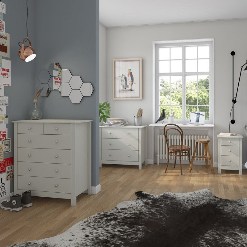 Florence 4+2 chest in Soft Grey