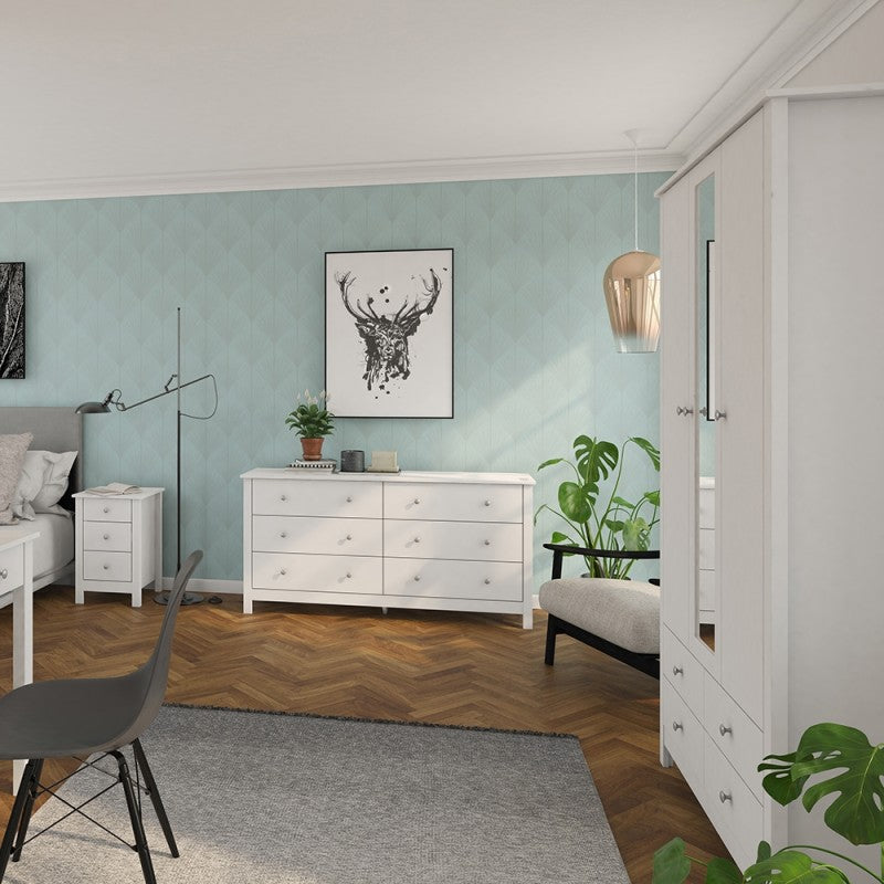 Florence 4+2 chest in White