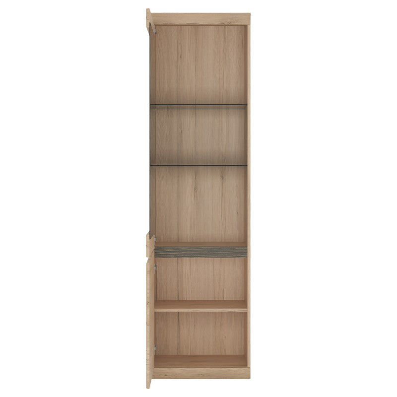 Kensington Tall Narrow 2 Door Glazed Display Cabinet (LHD)