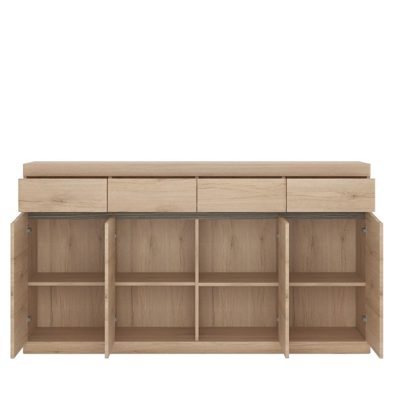 Kensington Wide 4 Drawer 4 door Sideboard