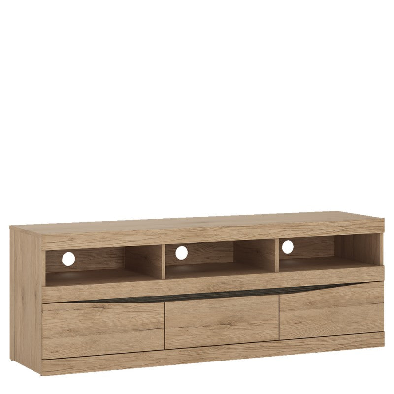 Kensington Wide 3 drawer TV unit  in Oak