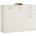 4 You 3 Door 2 Drawer Wide Cupboard in Pearl White