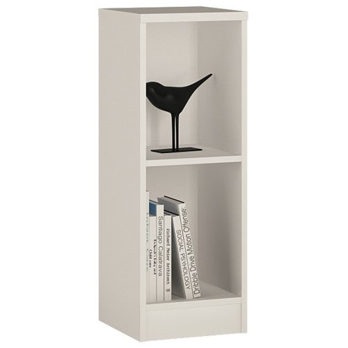 4 You Low Narrow Bookcase in Pearl White