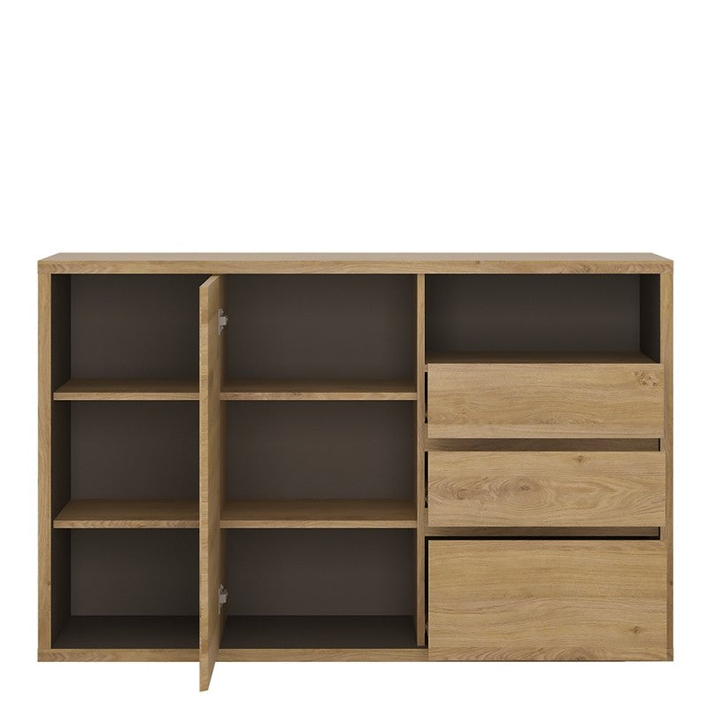 Shetland 1 Door 3 drawer sideboard  in Shetland Oak