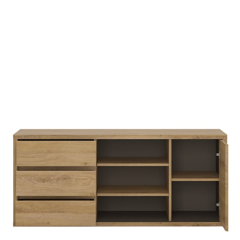 Shetland 1 Door 3 drawer TV cabinet  in Shetland Oak