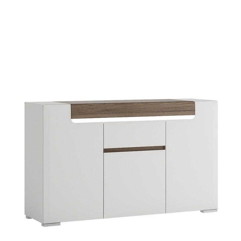 Toronto 3 Door 1 Drawer Sideboard (inc. Plexi Lighting)