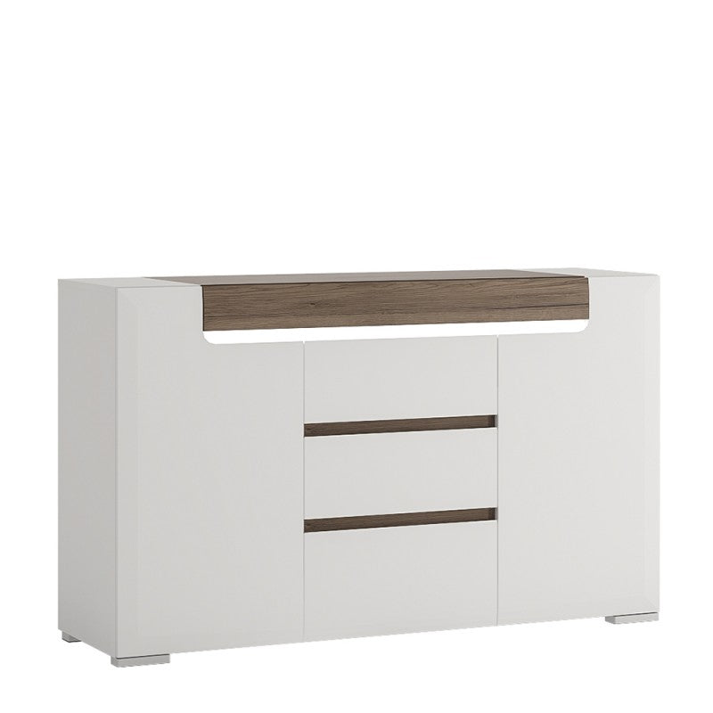 Toronto 2 Door 3 Drawer Sideboard (inc. Plexi Lighting)