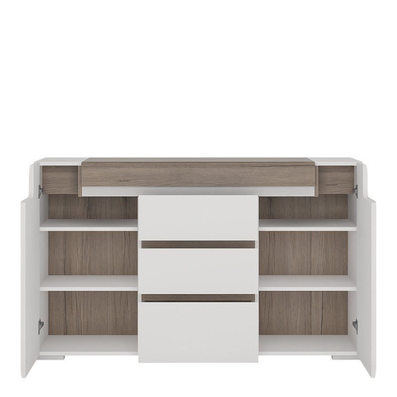 Toronto 2 Door 3 Drawer Sideboard (inc. Plexi Lighting)