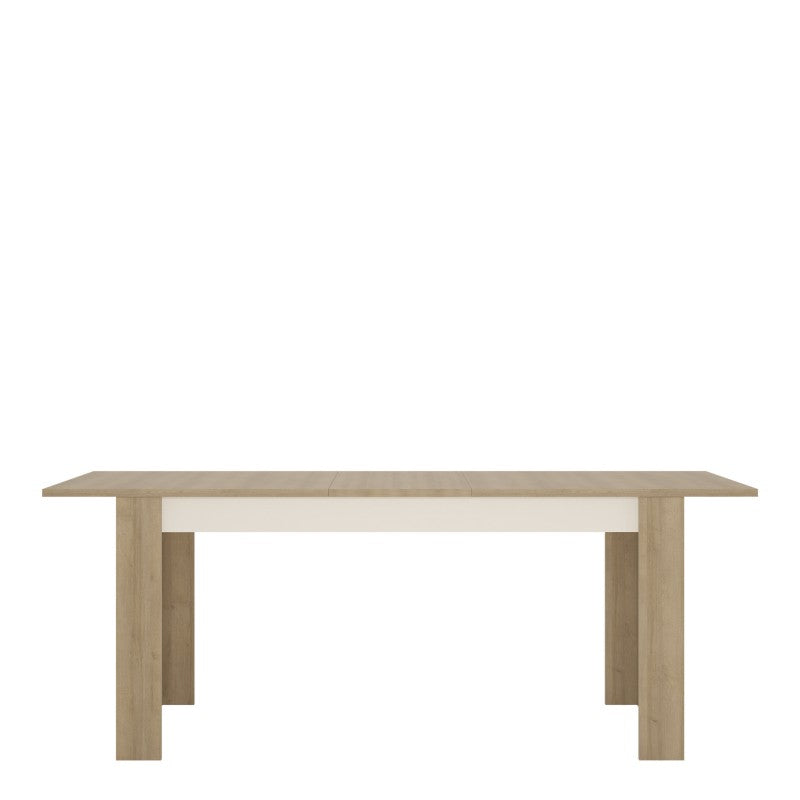 Lyon Large extending dining table 160/200 cm Riviera Oak/White high gloss