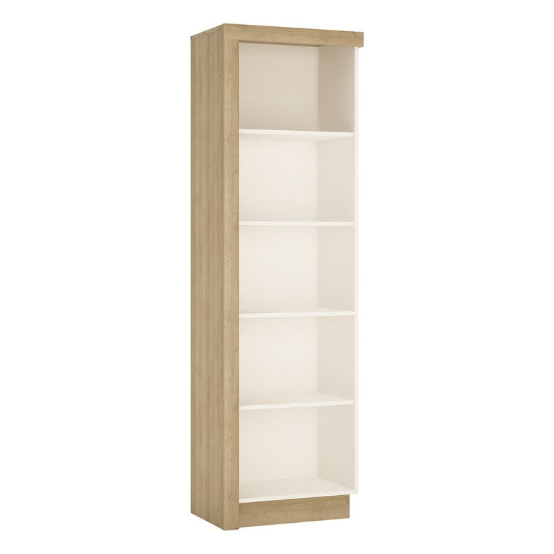 Lyon Bookcase (RH) in Riviera Oak/White high gloss