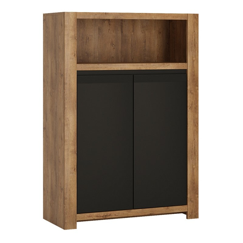 Havana 2 door cupboard with open shelf