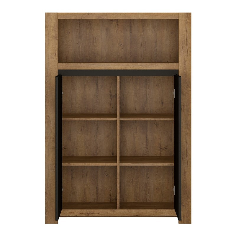 Havana 2 door cupboard with open shelf