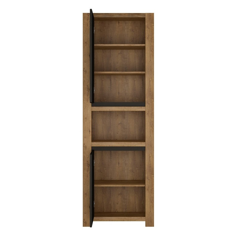 Havana 2 door tall cupboard with open shelf