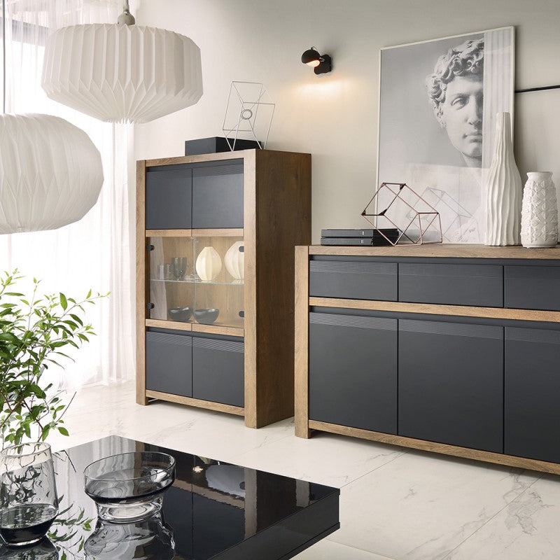 Havana 2 door cupboard with open shelf