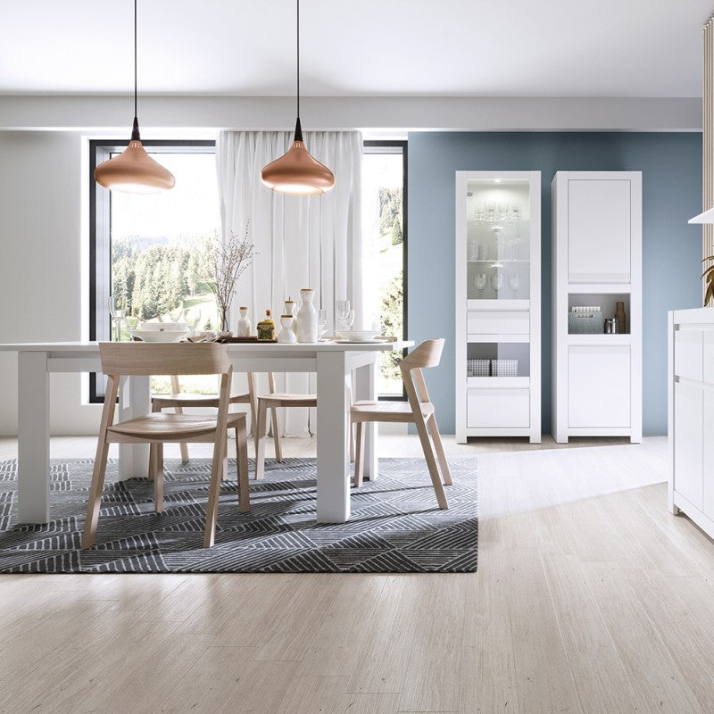 Novi Display Cabinet in Alpine White