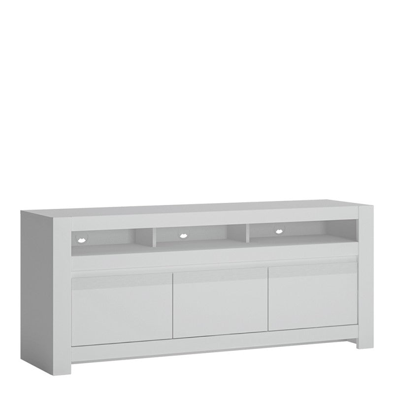Novi 3 Door TV Cabinet in Alpine White