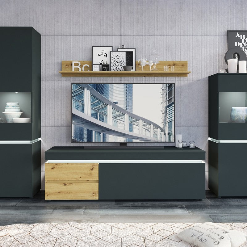 Luci 160 cm wall shelf in Oak