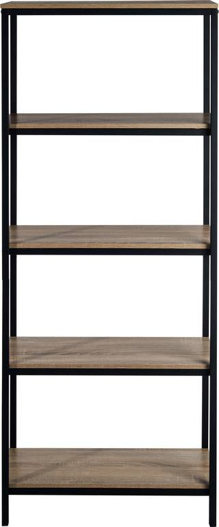 Industrial Style 4 Shelf Bookcase (Charter Oak Finish)