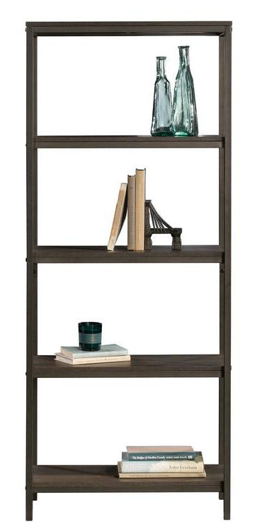 Industrial Style 4 Shelf Bookcase (Smoked Oak Finish)