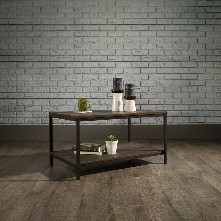 Industrial Style Coffee Table (Smoked Oak Finish)