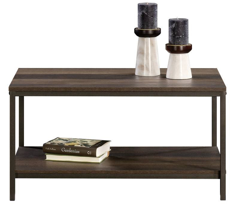 Industrial Style Coffee Table (Smoked Oak Finish)