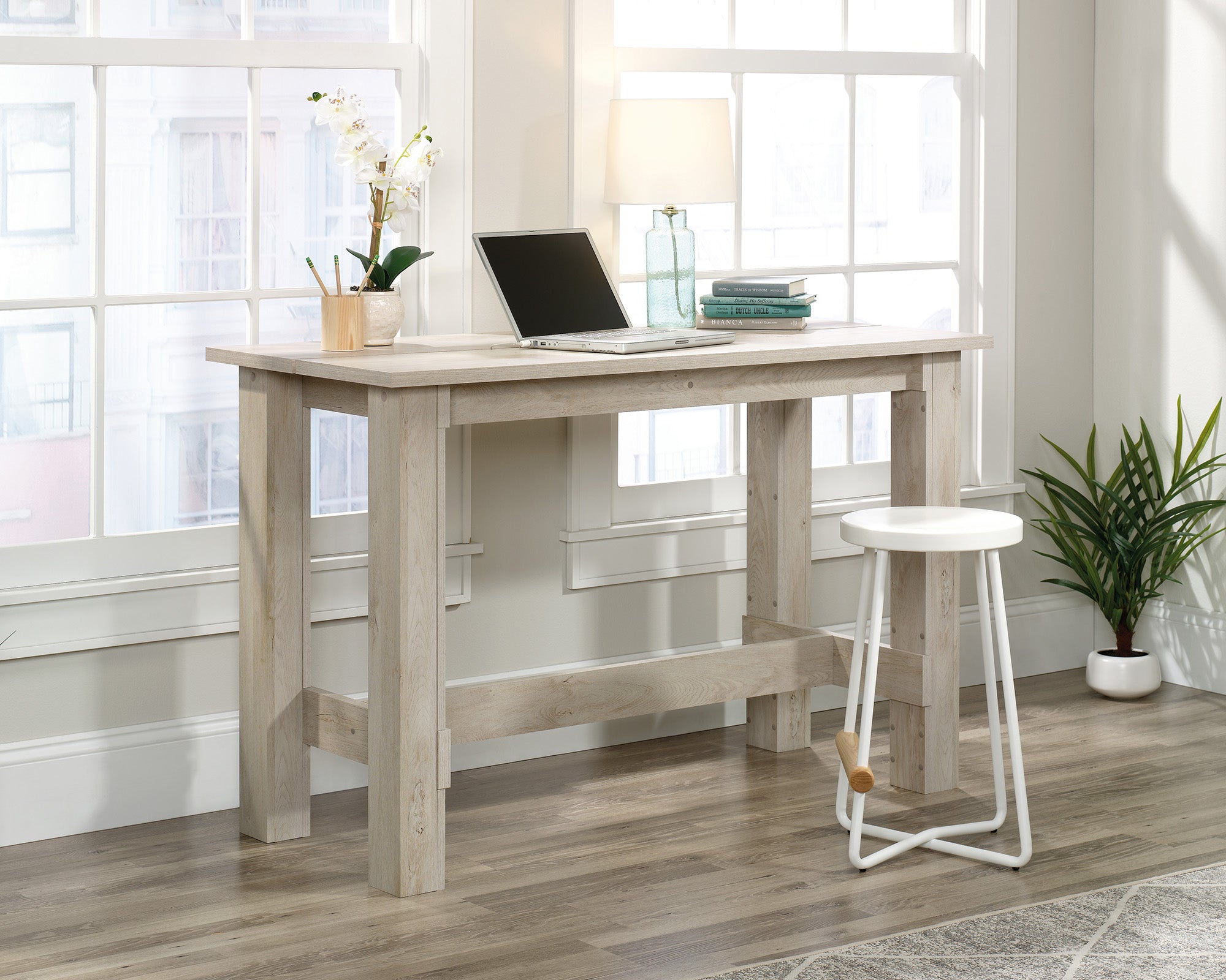 Counter Height Work Bench Chalked Chestnut