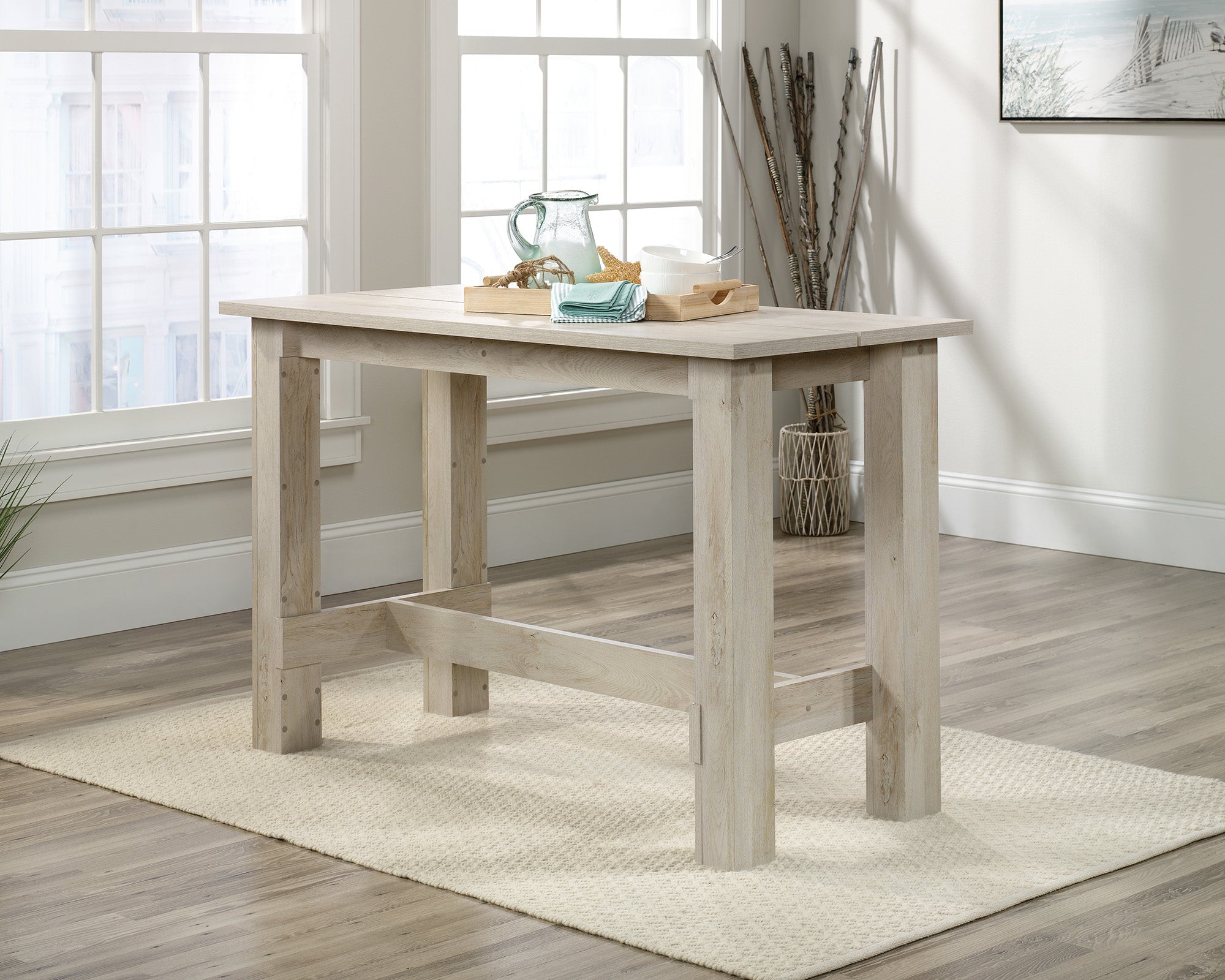 Counter Height Work Bench Chalked Chestnut