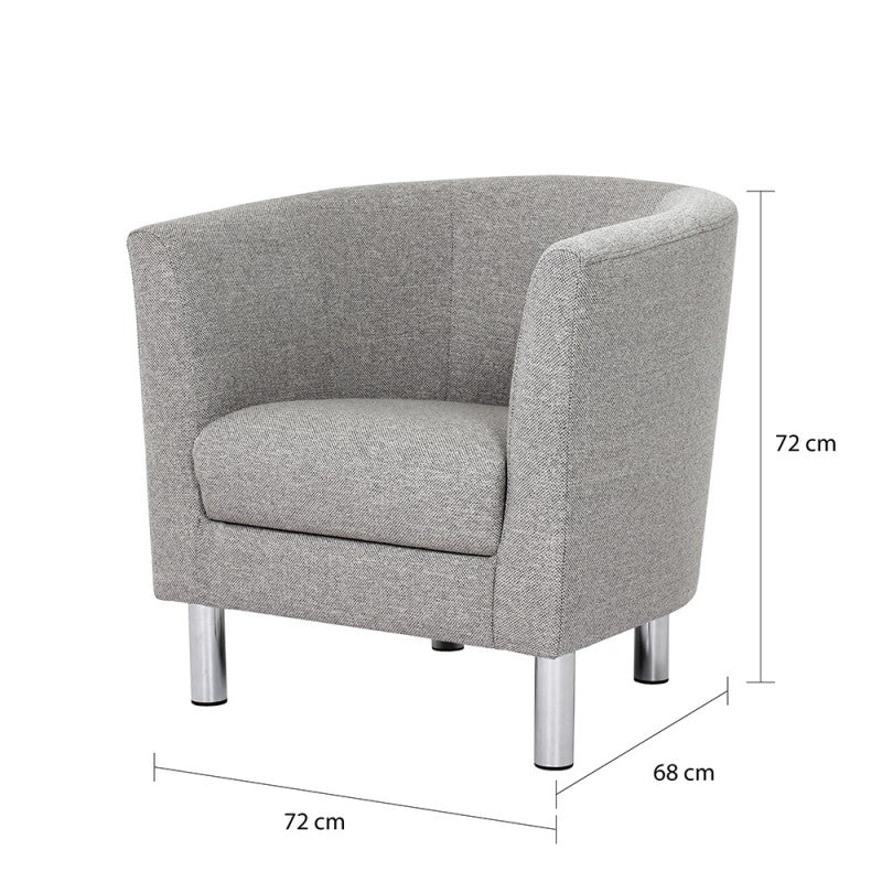 Cleveland Armchair - NOVA Light Grey