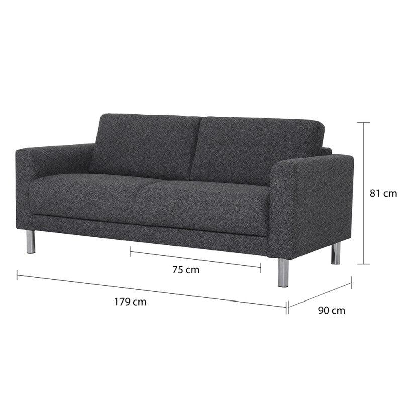Cleveland 2 Seater Sofa - NOVA Anthracite