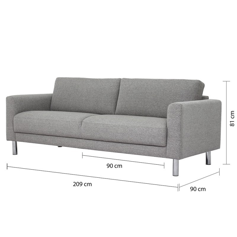 Cleveland 3 Seater Sofa - NOVA Light Grey