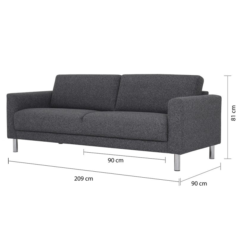 Cleveland 3 Seater Sofa - NOVA Anthracite