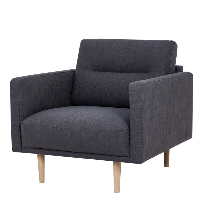 Larvik Armchair - Soul Anthracite, Oak Legs
