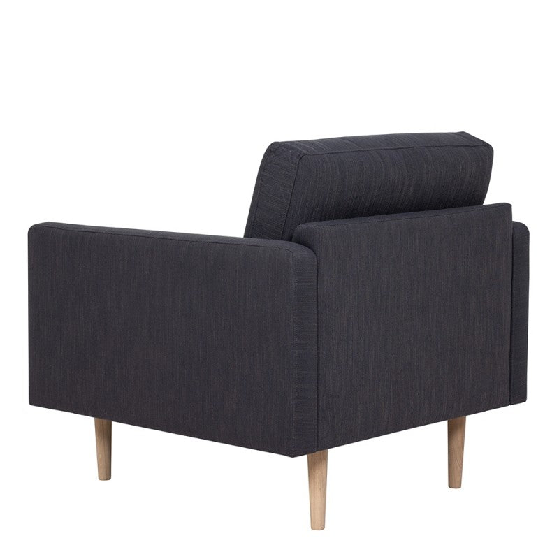 Larvik Armchair - Soul Anthracite, Oak Legs