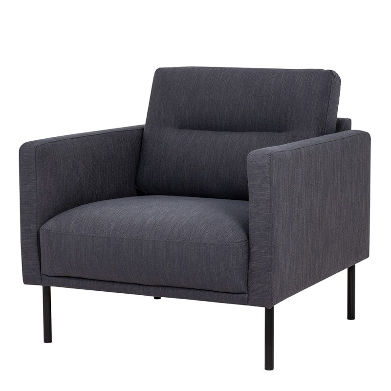 Larvik Armchair - Soul Anthracite, Black Legs