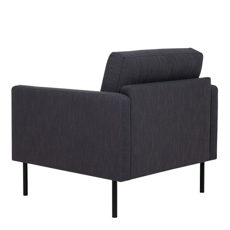 Larvik Armchair - Soul Anthracite, Black Legs