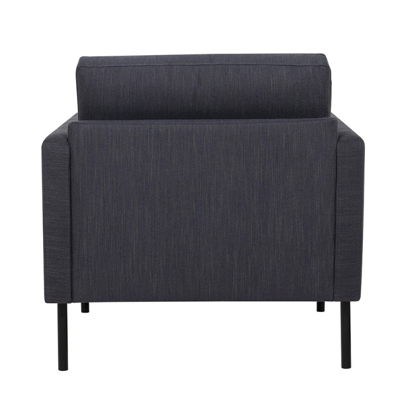 Larvik Armchair - Soul Anthracite, Black Legs