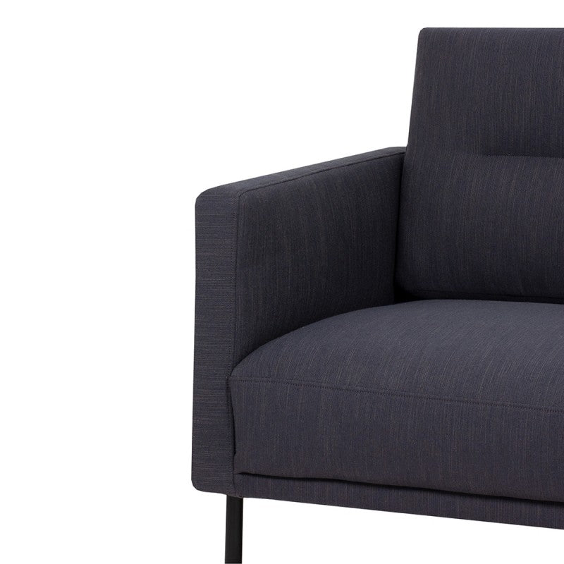 Larvik Armchair - Soul Anthracite, Black Legs