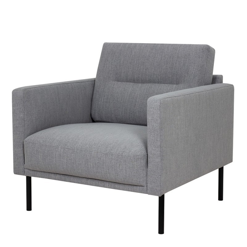 Larvik Armchair - Soul Grey, Black Legs