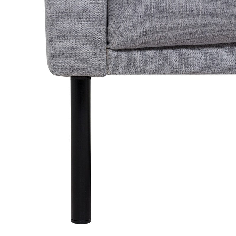 Larvik Armchair - Soul Grey, Black Legs
