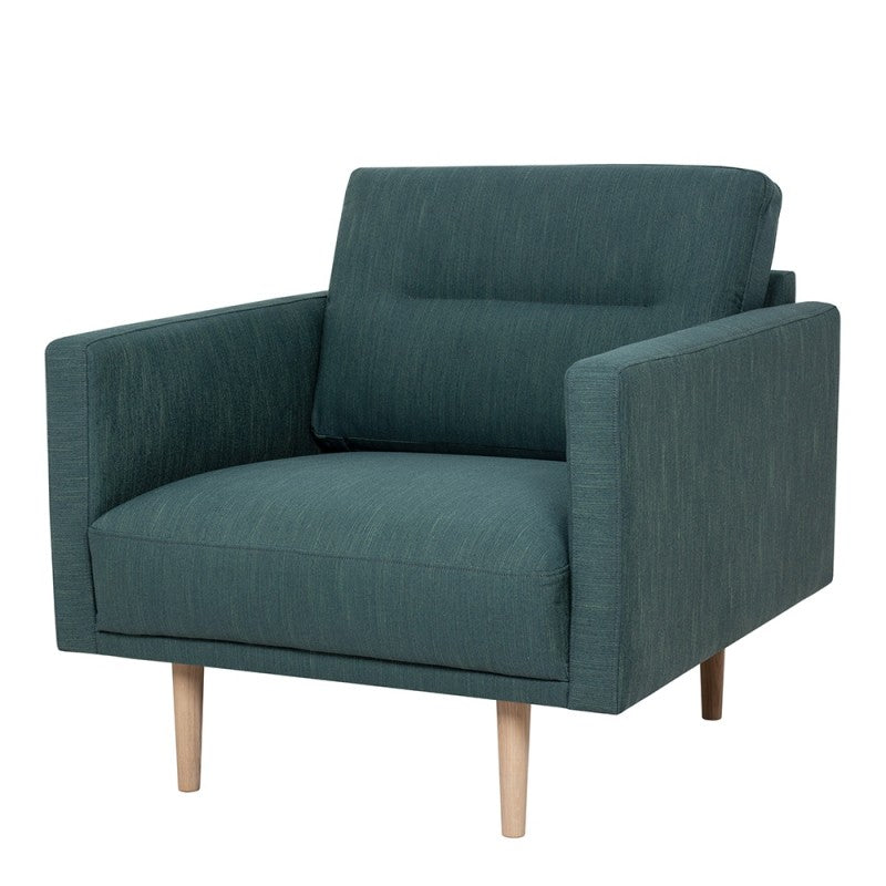 Larvik Armchair - Soul Dark Green, Oak Legs