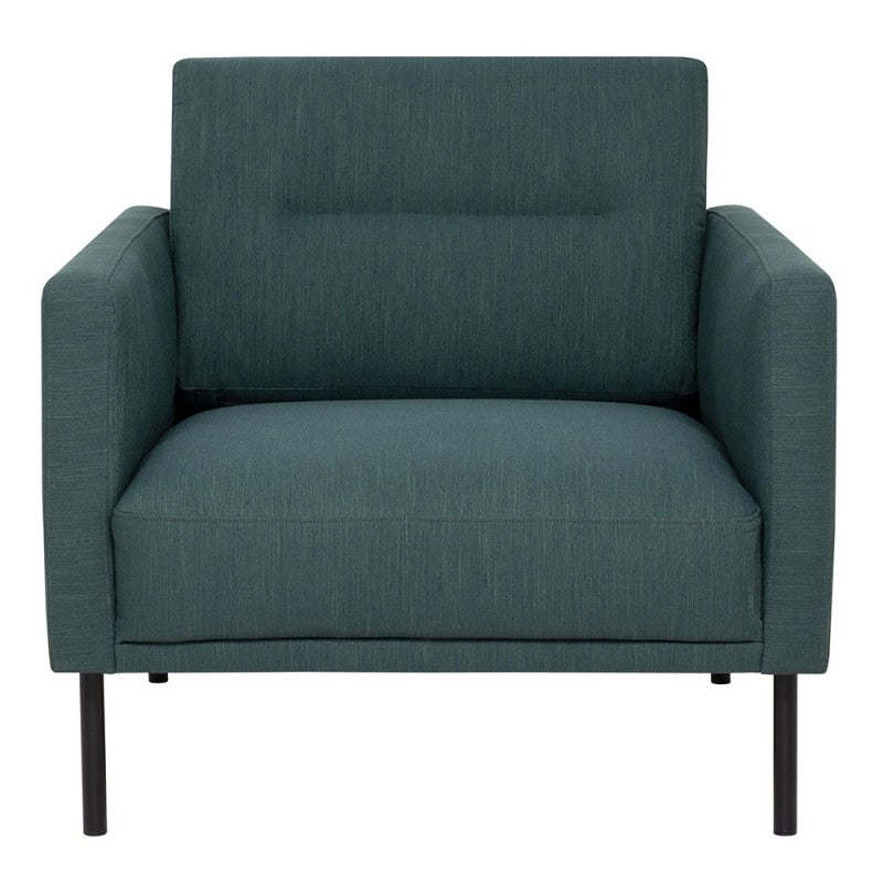Larvik Armchair - Soul Dark Green, Black Legs