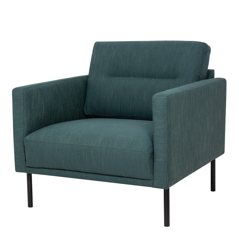 Larvik Armchair - Soul Dark Green, Black Legs
