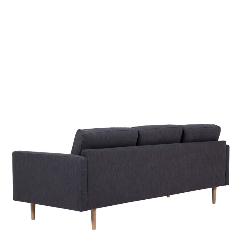 Larvik 3 Seater Sofa - Soul Anthracite, Oak Legs