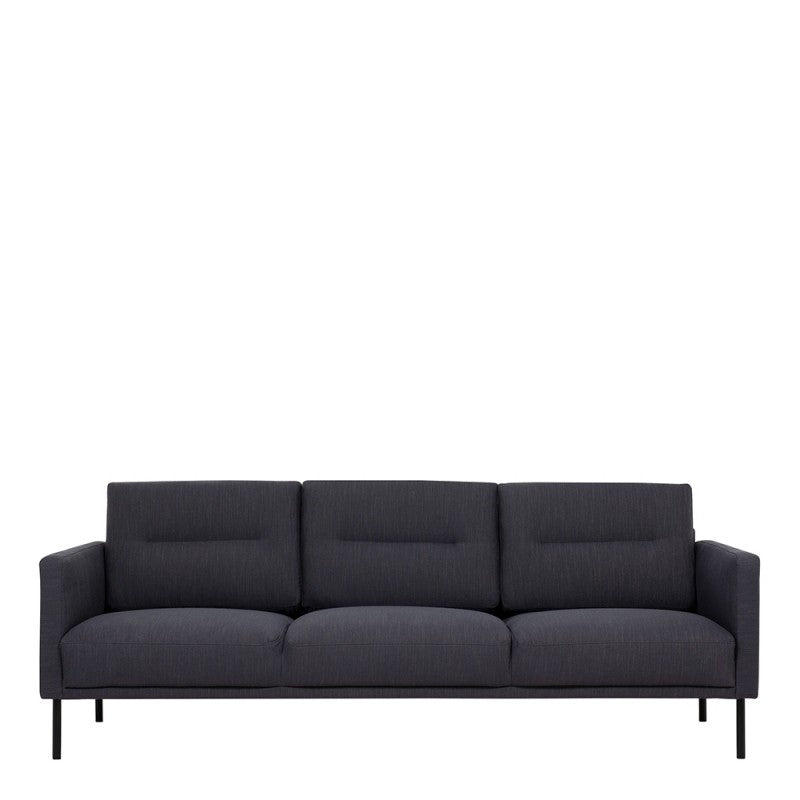 Larvik 3 Seater Sofa - Soul Anthracite, Black Legs