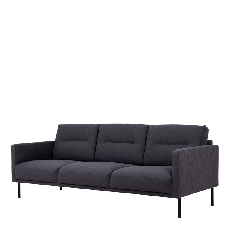 Larvik 3 Seater Sofa - Soul Anthracite, Black Legs
