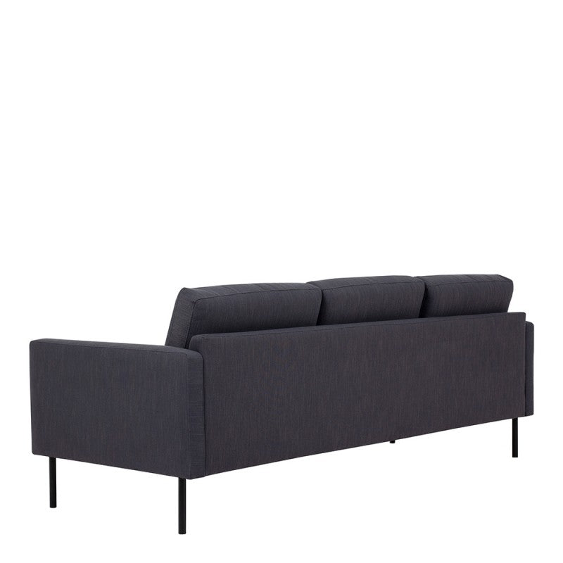 Larvik 3 Seater Sofa - Soul Anthracite, Black Legs