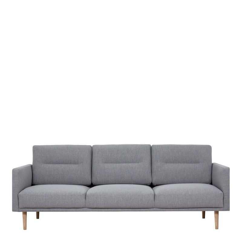 Larvik 3 Seater Sofa - Soul Grey, Oak Legs