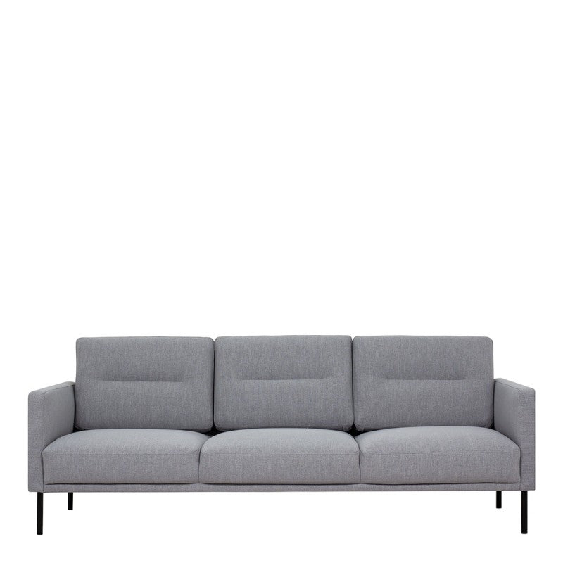Larvik 3 Seater Sofa - Soul Grey, Black Legs