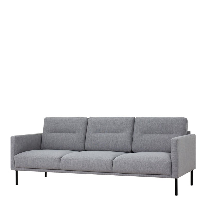 Larvik 3 Seater Sofa - Soul Grey, Black Legs