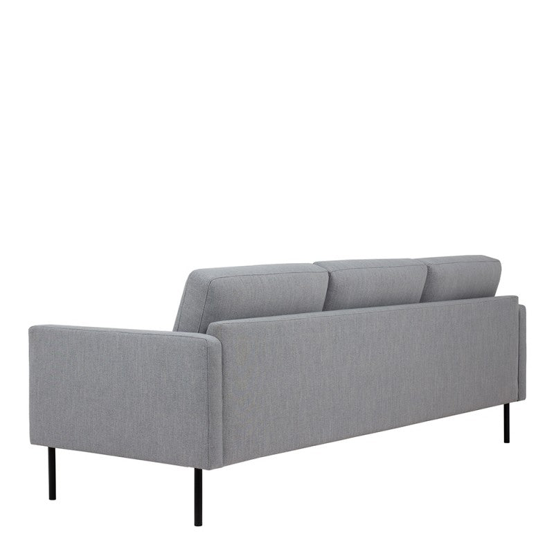 Larvik 3 Seater Sofa - Soul Grey, Black Legs
